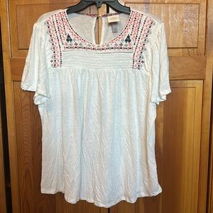 White Knox Rose Blouse